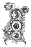 Triple Moon Goddess tattoo design idea