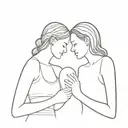 mom and daughter relationship symbolized tattoo design idea