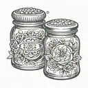 salt and pepper shaker tattoo design idea