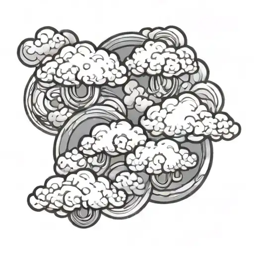 NF clouds tattoo design idea