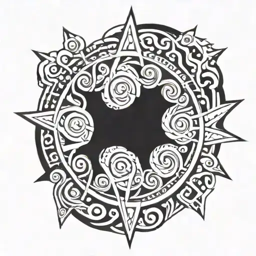 nicaraguan tribal art tattoo design idea