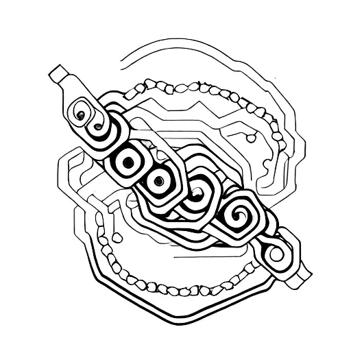 Sem atrito sem problemas bike chain links tattoo design idea