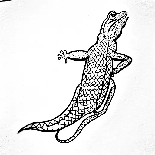 a tattoo inspired by the song "a lizard state" by King Krule tattoo design idea