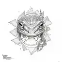 a tattoo inspired by the song "a lizard state" by King Krule tattoo design idea