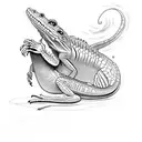 a tattoo inspired by the song "a lizard state" by King Krule tattoo design idea