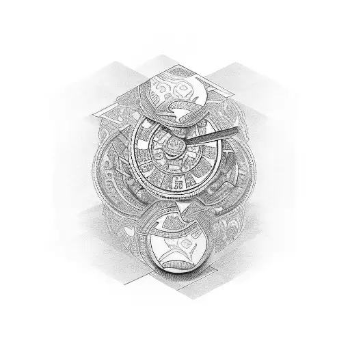 money roll with "trust the process" underneath tattoo design idea