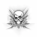 death and life tattoo design idea