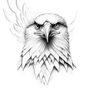 eagle whit open wings tattoo design idea