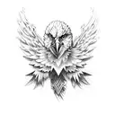 eagle whit open wings tattoo design idea