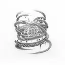  slave chain on wrist tattoo design idea