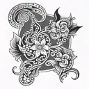 A and M tattoo design idea