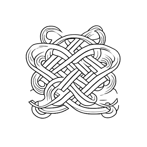 A minimalist tattoo of intertwined letters spelling 'BROTHER' tattoo design idea