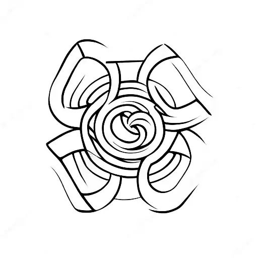 A minimalist tattoo of intertwined letters spelling 'Rosenil' tattoo design idea