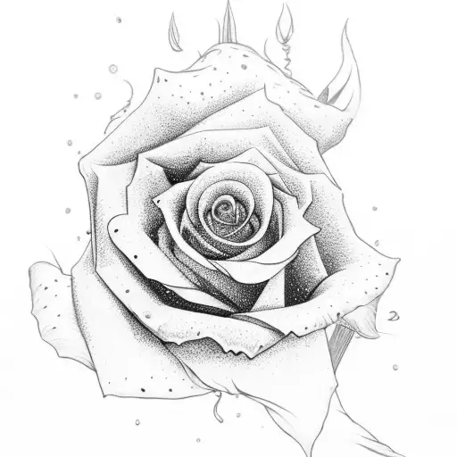 Premium Vector | Burning roses illustration with blue fire
