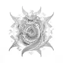 mandala dragon tattoo design idea