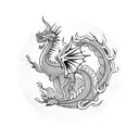 mandala dragon tattoo design idea