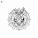 mandala dragon tattoo design idea