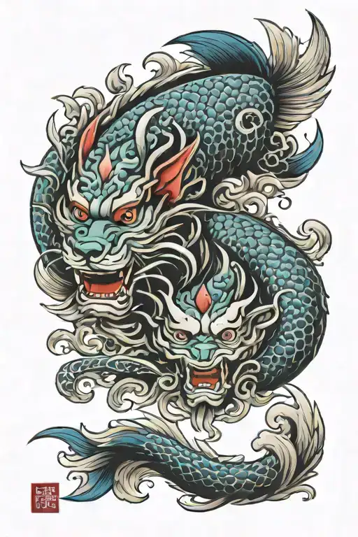 Asymmetrical tattoo design idea