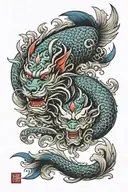 Asymmetrical tattoo design idea