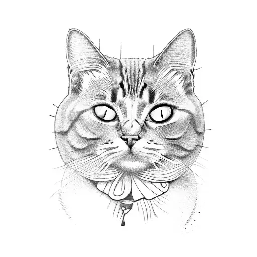 eyes cat tattoo design idea