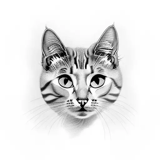 eyes cat with name "Alessandra, Umberto and Syria" on the middle eyes  tattoo design idea