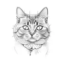 eyes cat tattoo design idea