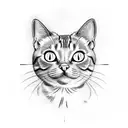 eyes cat tattoo design idea