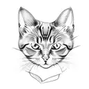 eyes cat tattoo design idea