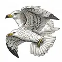 seagull flying tattoo design idea