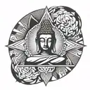 buddha inner peace tattoo design idea