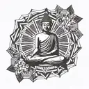 buddha inner peace tattoo design idea