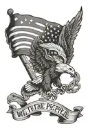 we the people american flag incorporated tattoo design idea