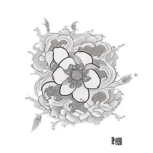 cherey blossom scientific  tattoo design idea