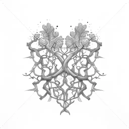 vines and branches  collarbone tattoo design idea