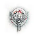 AK-47 tattoo design idea