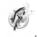 bass fishing, hunting, god tattoo design idea