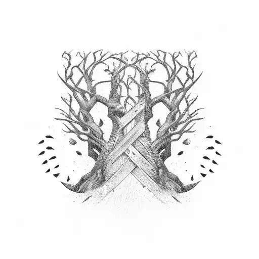 a design that mixes the name Josh and aidan last name Price for both , mixed with tree roots  tattoo design idea