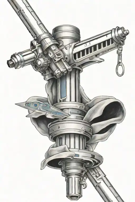 lightsaber with the word amelia as the blade tattoo design idea