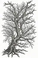 slender dead driftwood branches for back tattoo  tattoo design idea