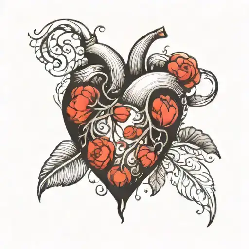 thumb prints arranged in heart with "I get to love you" tattoo design idea