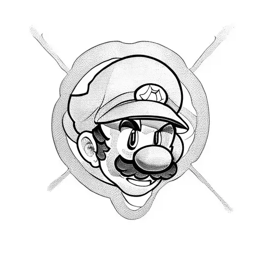 Mario bros tattoo design idea