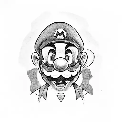 Mario bros tattoo design idea