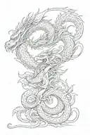 dragon and monkey tattoo design idea