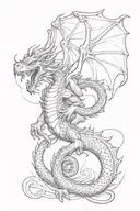 dragon and monkey tattoo design idea