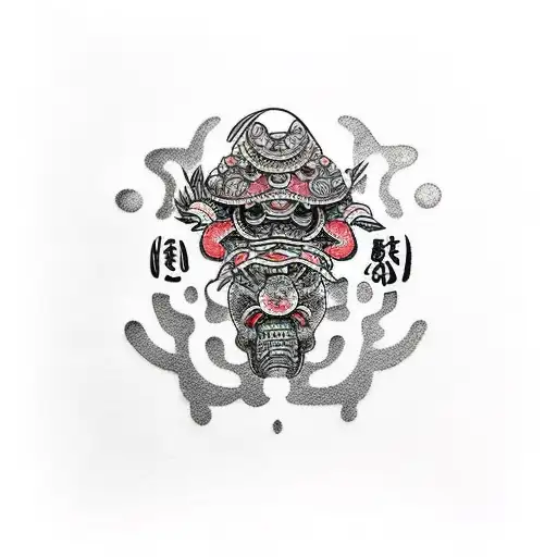 old school tattoo mixed with Japanese culture tattoo design idea