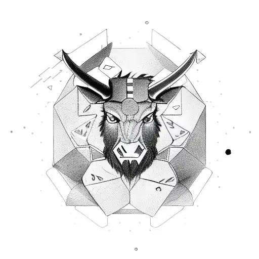 minotaur with dice and axe tattoo design idea