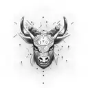 minotaur with dice tattoo design idea