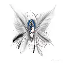 Feather that spreads into crows tattoo design idea