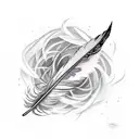 Feather that spreads into crows tattoo design idea