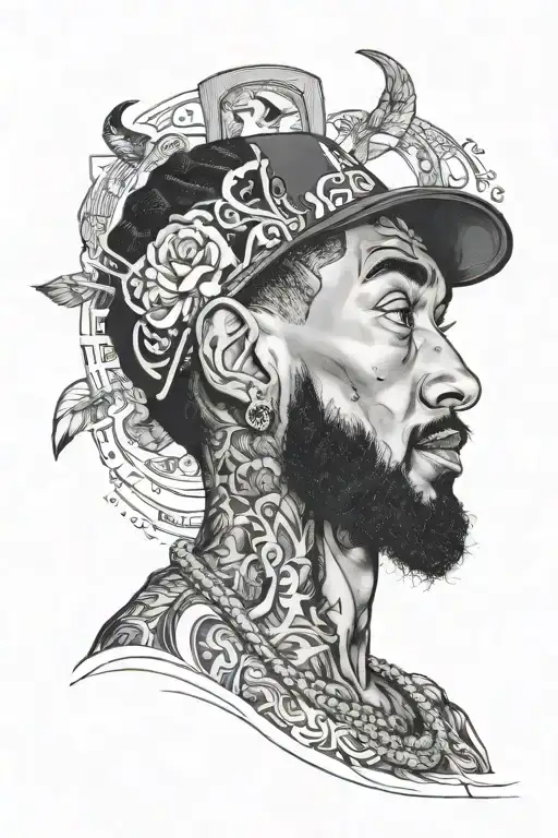 Nipsey Hussle the maraton continues  tattoo design idea